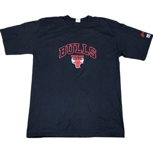 Vtg 90s Logo 7 Embroidered Chicago Bulls T-shirt Size XL